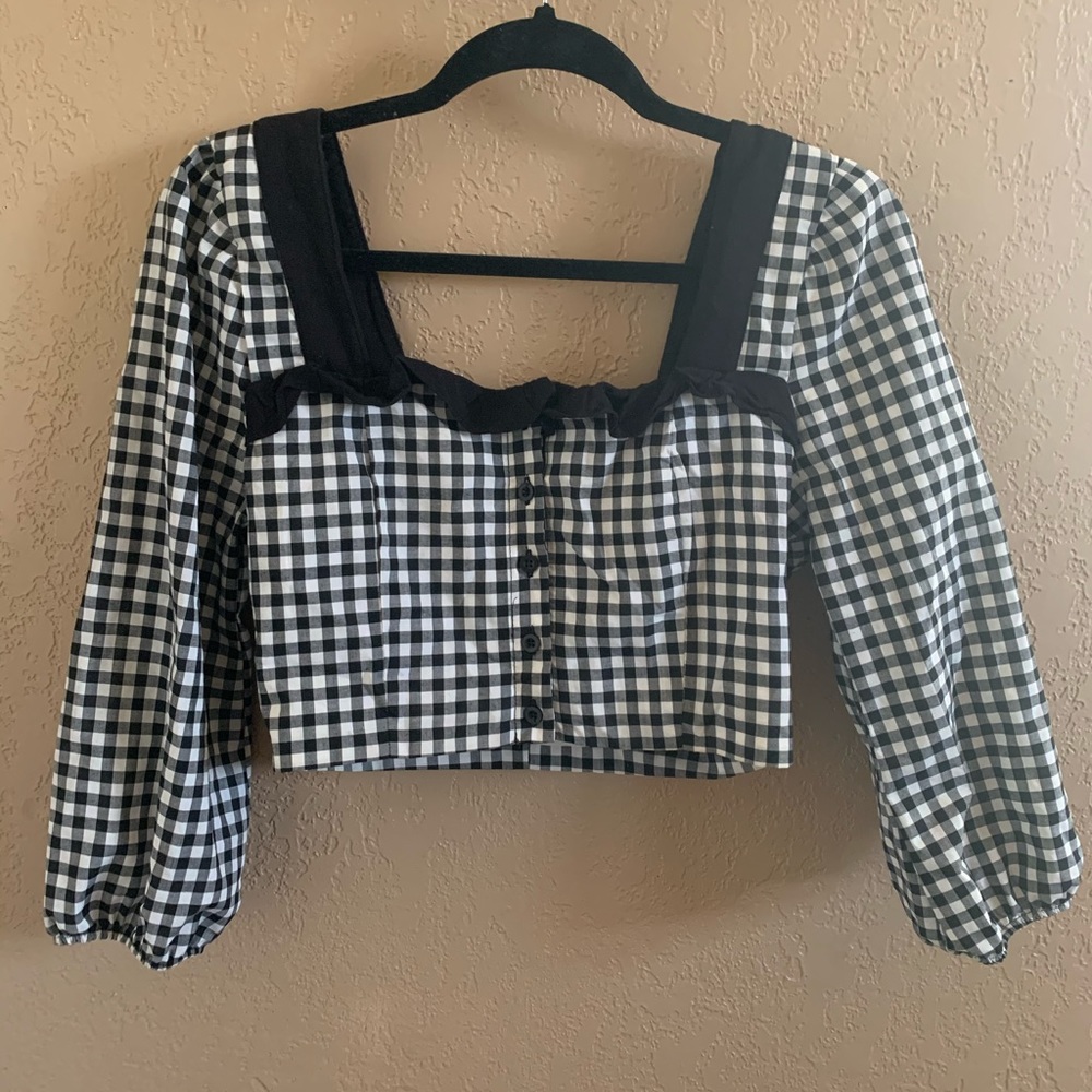 ♡ BCBGeneration Checker Top ♡